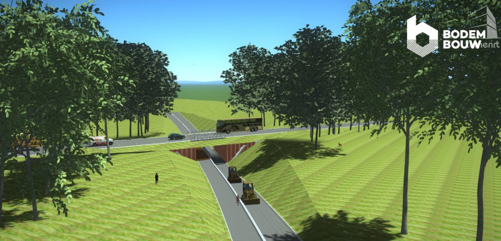 Impressie onderdoorgang onder N348 Ommen Raalte