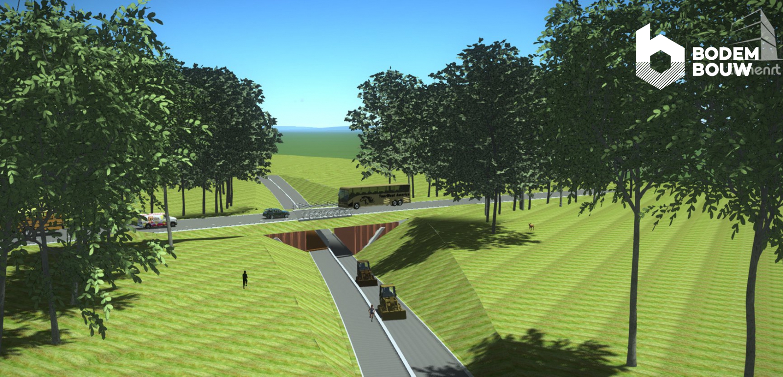 Impressie onderdoorgang onder N348 Ommen Raalte