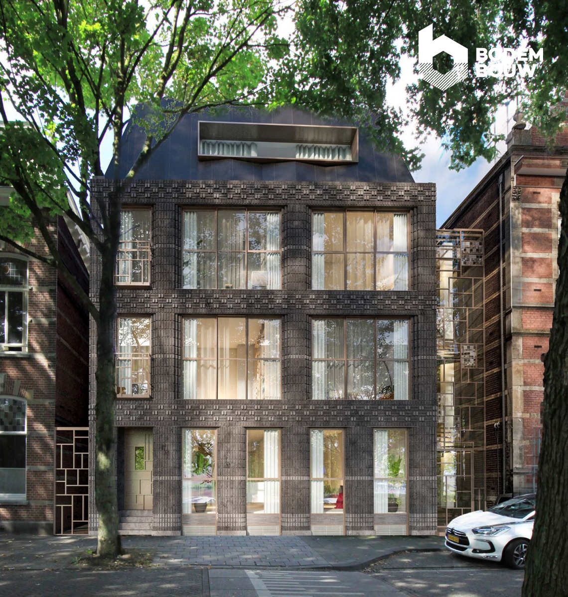Impressie nieuwbouw luxe appartementencomplex