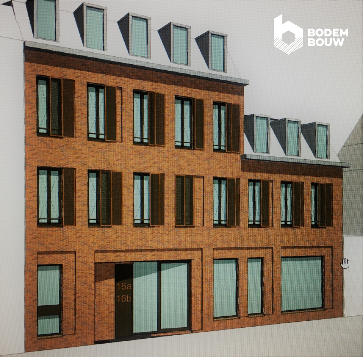 Impressie nieuwbouw Akerstraat 16 Maastricht