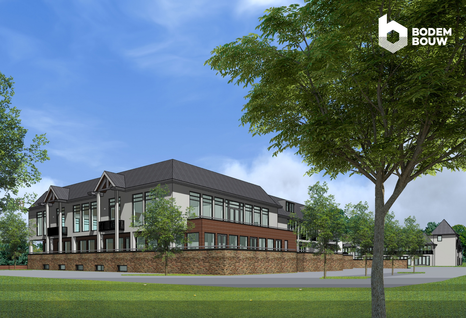 Impressie van de uitbreiding van het van der Valk Hotel in Wassenaar