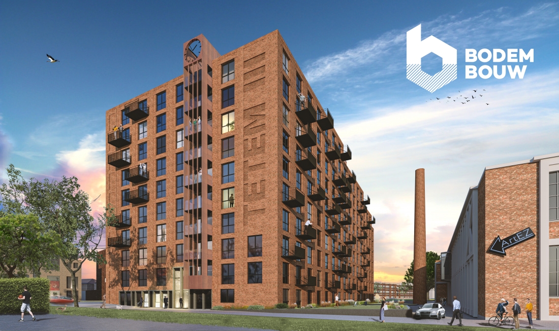 Impressie van nieuwbouw gebouw Tetem III - Enschede