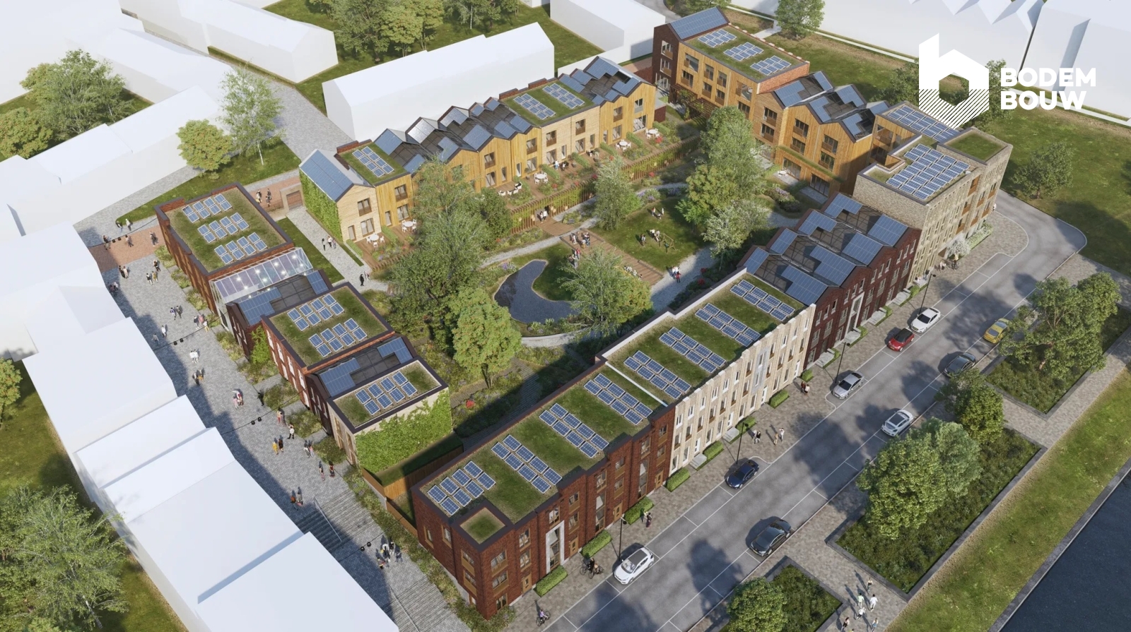 Impressie nieuwbouw woningbouw project de De Omloop